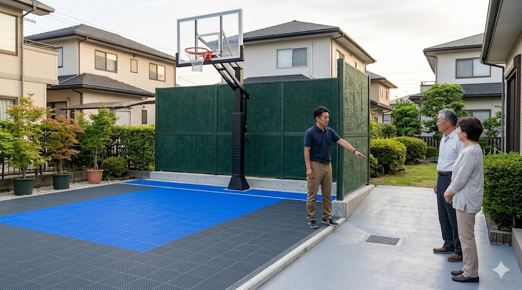 庭にバスケットコート！地面の素材選びと騒音対策の完全ガイド