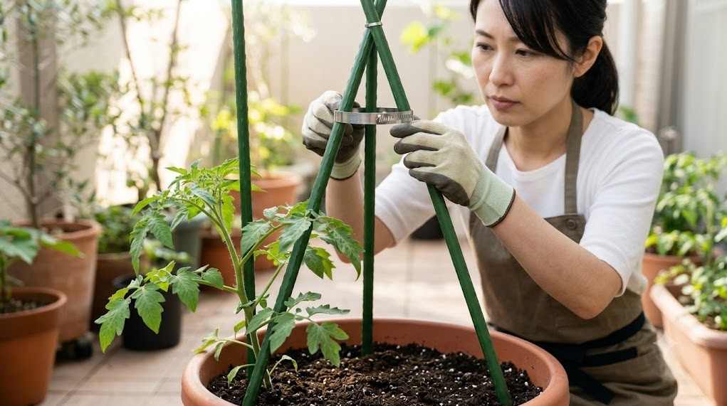 トマト栽培に最適な支柱の組み立て方