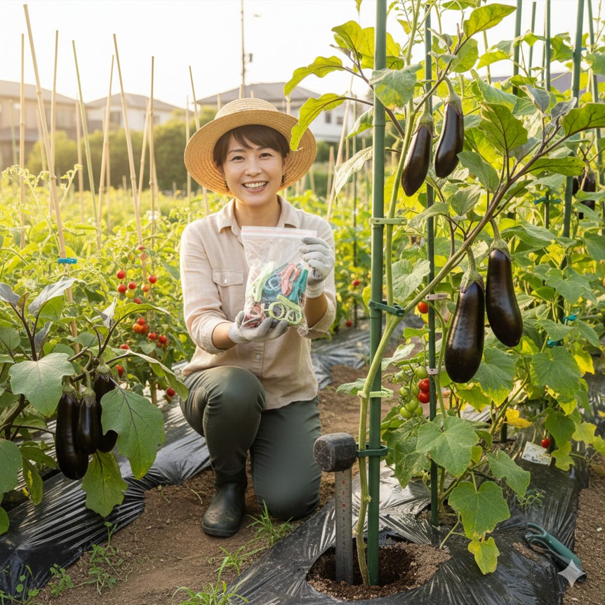 アースカラーや透明素材など最新トレンドのスタイリッシュな園芸用クリップのディスプレイ