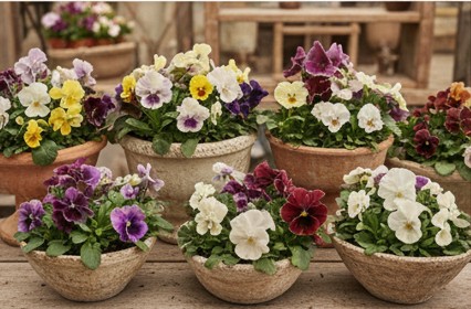 大阪の卸売市場のような活気ある店内に並ぶ大量の胡蝶蘭と切り花