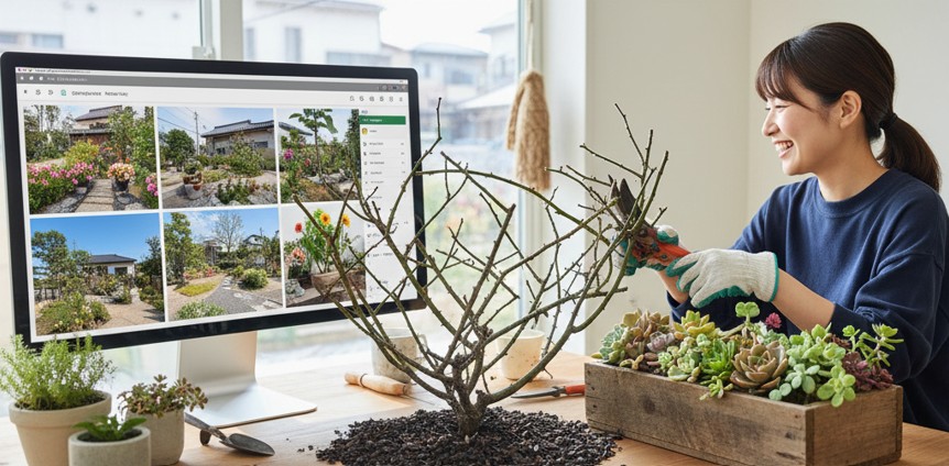 2026年のトレンドを取り入れたおしゃれな日本の家庭菜園と庭づくりのイメージ