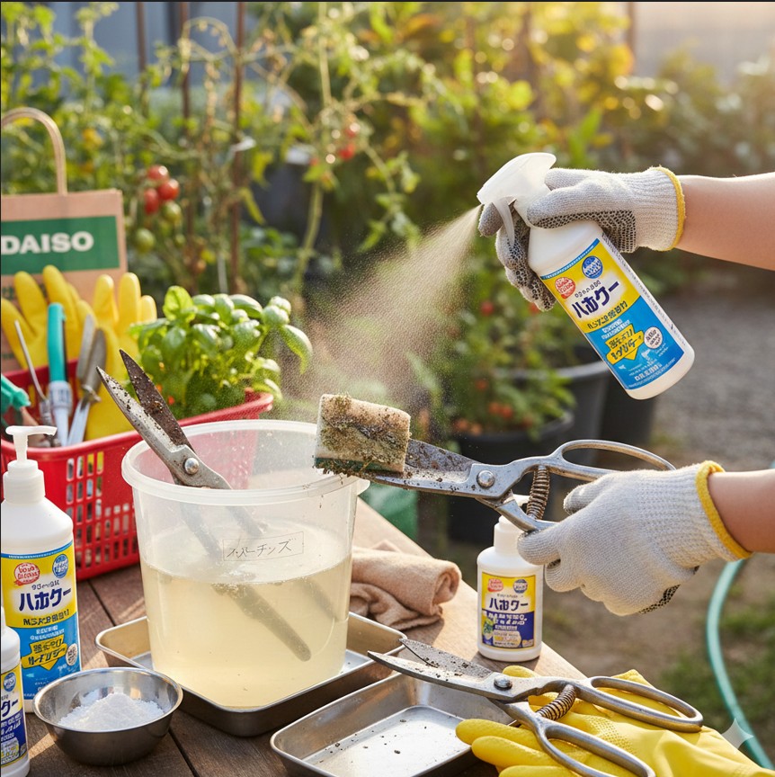 園芸ハサミ消毒はアルコールスプレーでOK？代用とサビ防止の全知識
