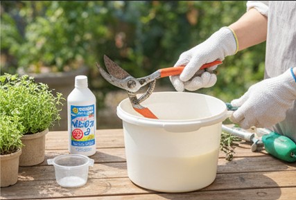 園芸ハサミの消毒やアルコールスプレーの代用テク