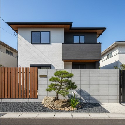 プライバシーと開放感を両立させたセミクローズ外構の具体的な施工例