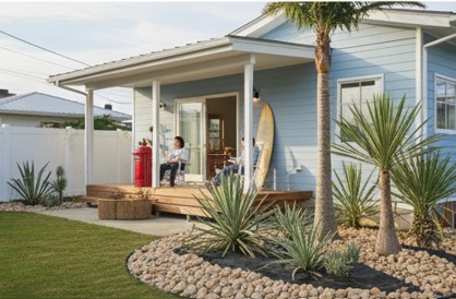 おしゃれな外構のアメリカンスタイル事例