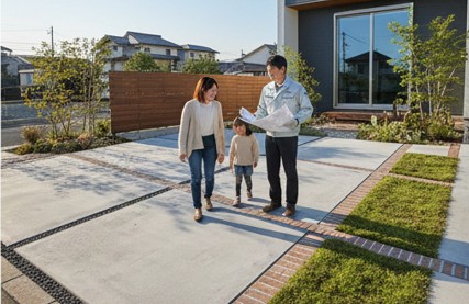 外構コンクリート目地の費用とDIY