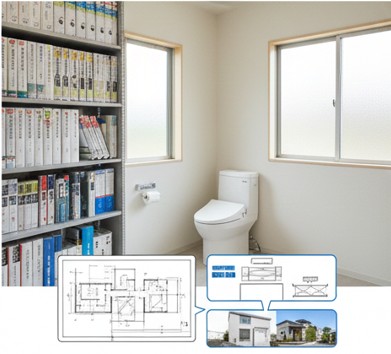 信頼できる外構業者の見極めポイントとなる、整理整頓された清潔なオフィス内観