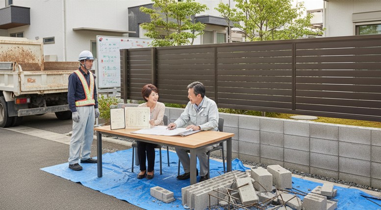 外構リフォームの計画を立てて安心する日本の夫婦