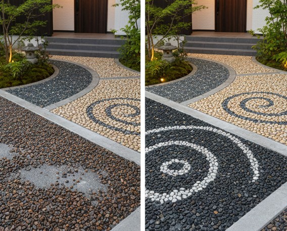 理想のデザインを叶える種類と色や砂利