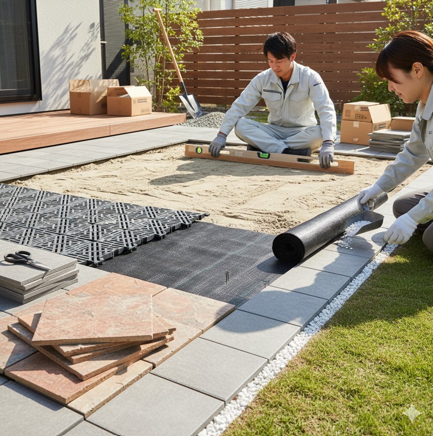 その他 【お買い得‼︎】屋外用タイル まとめ売り89枚 お庭のDIYなどに
