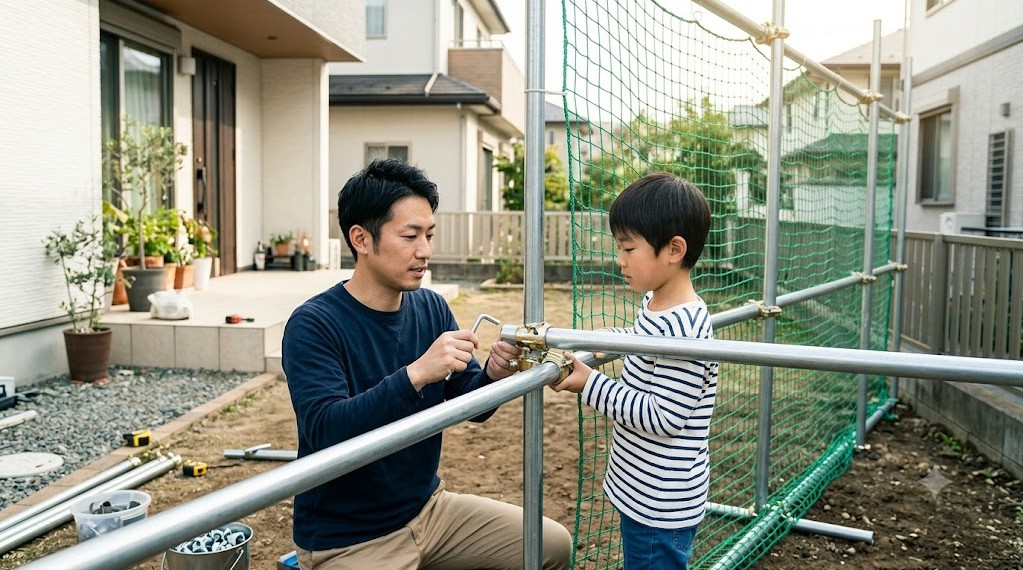 庭でサッカー！ネット自作と張り方・静音対策の完全ガイド