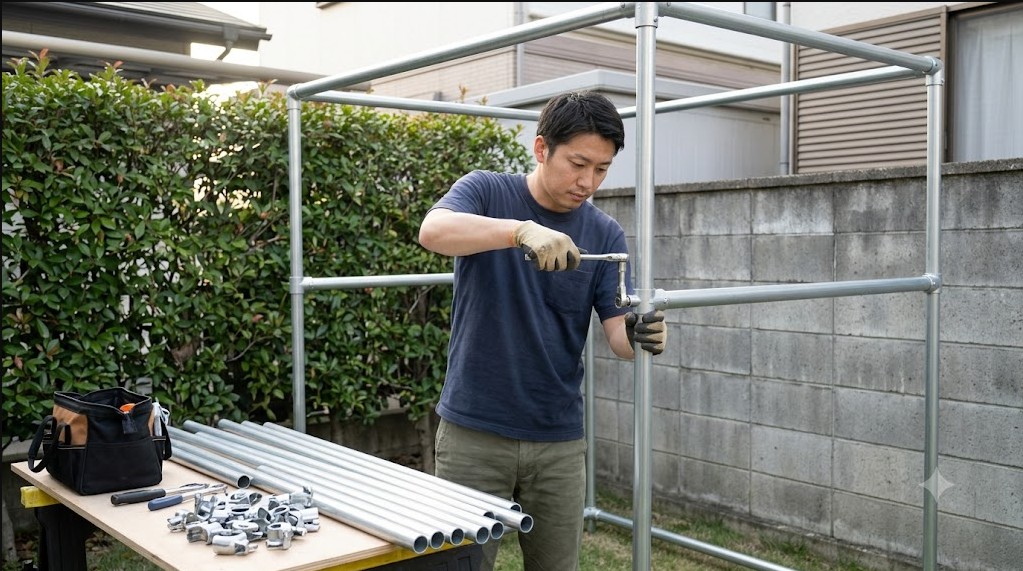 単管パイプで自作するDIY手順