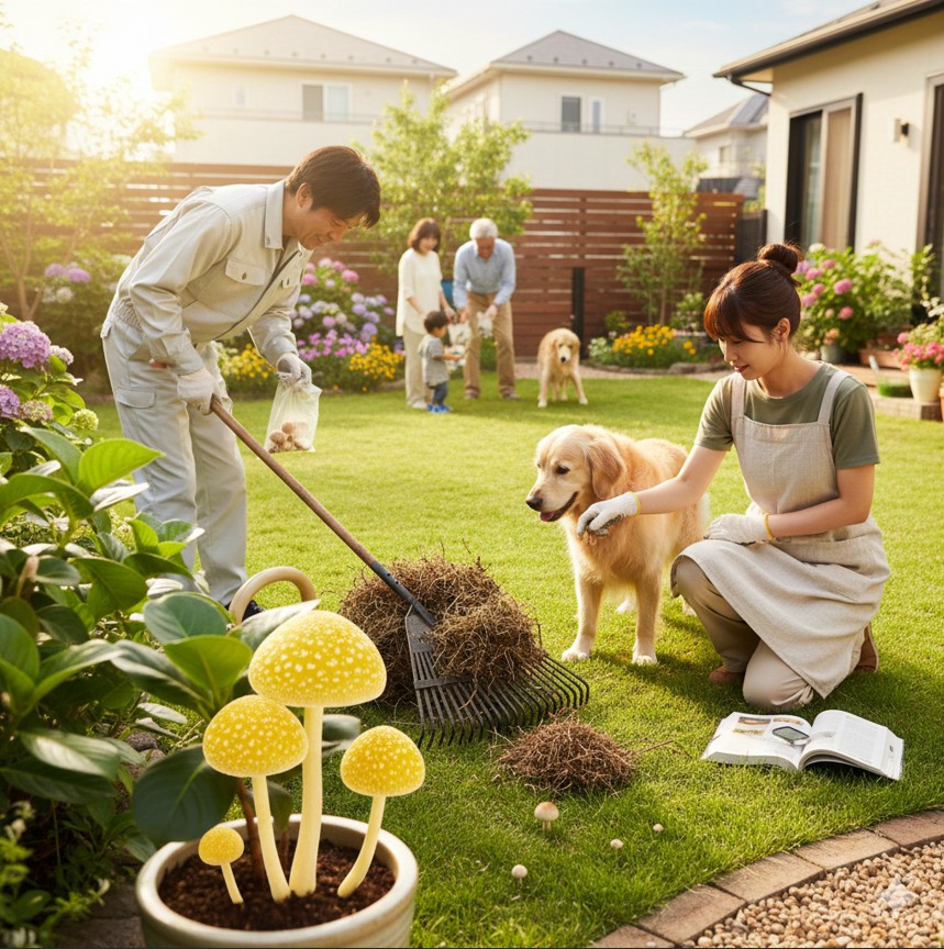 黄色いきのこは幸運のスピリチュアル