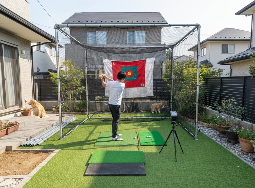 庭にゴルフの練習環境を作る方法