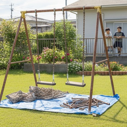 庭にブランコを設置して後悔しやすい維持管理と処分の解決策
