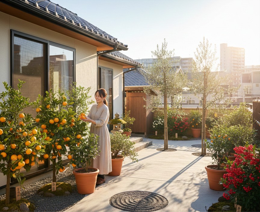 庭に実のなる木を取り入れる風水術