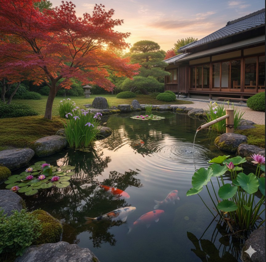 庭に池を作るためのデザインとDIY手法