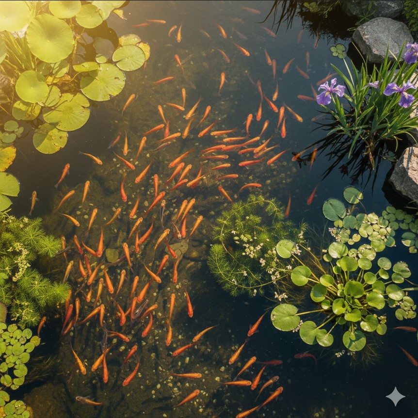 金魚や鯉が住める環境づくり