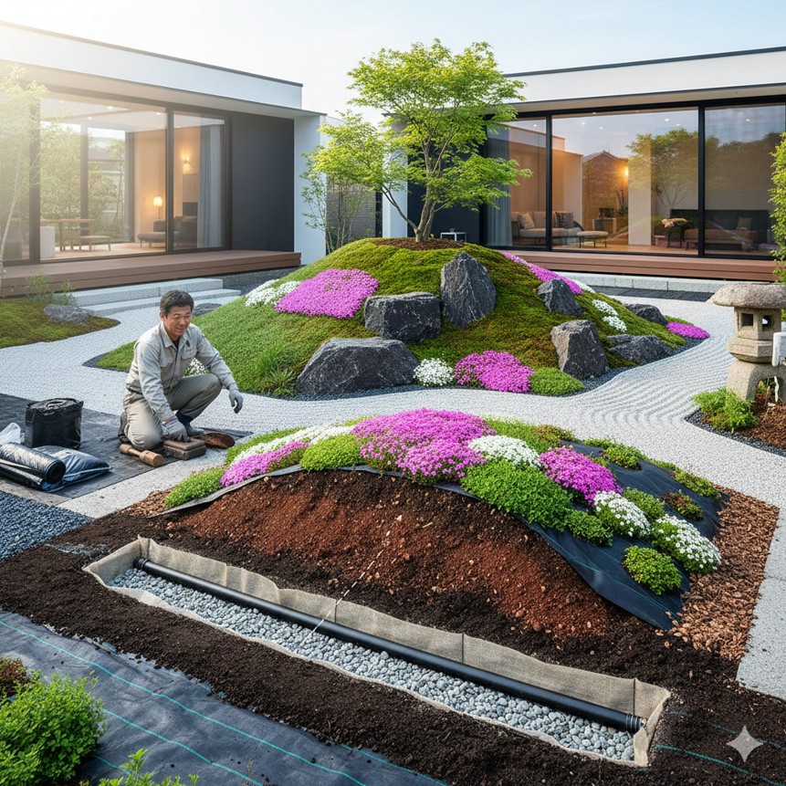 失敗しない庭の築山の作り方と基礎知識