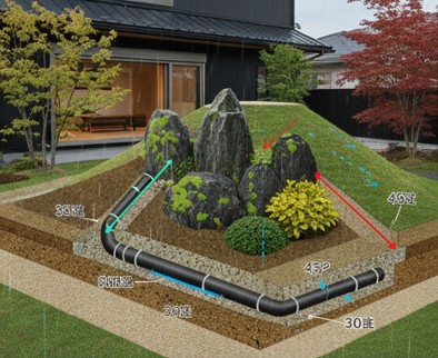 水はけを良くする暗渠排水と土の選び方