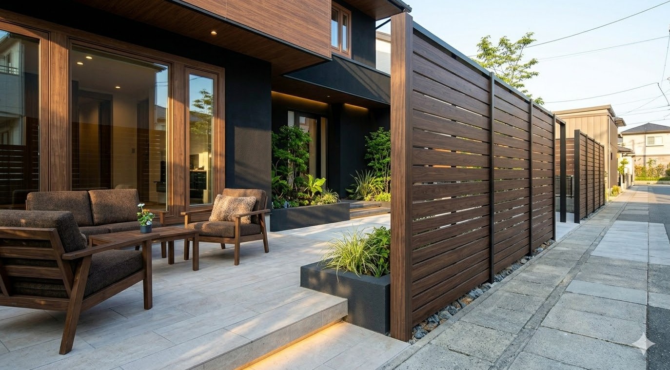 目隠しフェンスでくつろぎの空間を確保