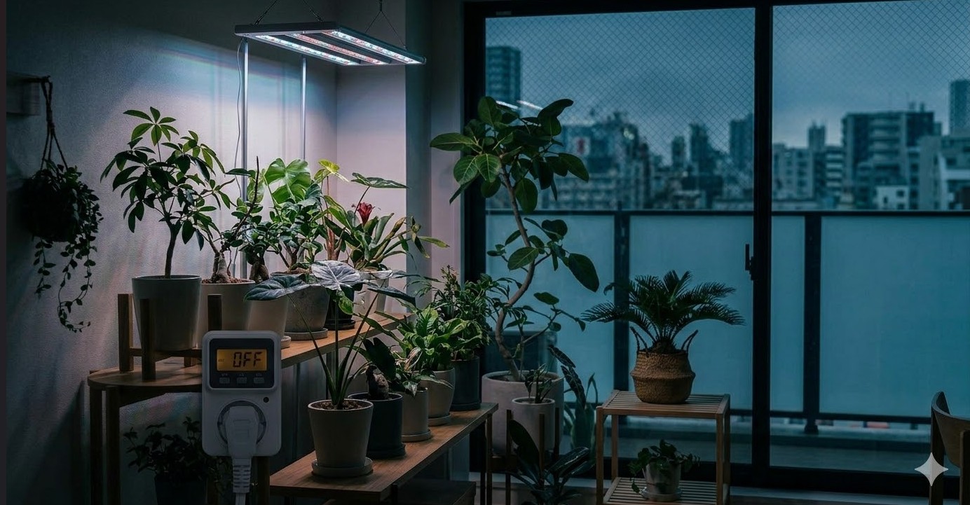 徒長を防ぐためライトのつけっぱなしは避ける