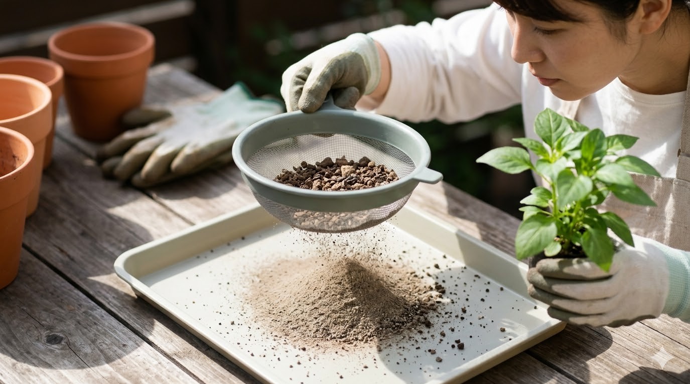 微塵を取り除き植物の根腐れを防ぐ効果