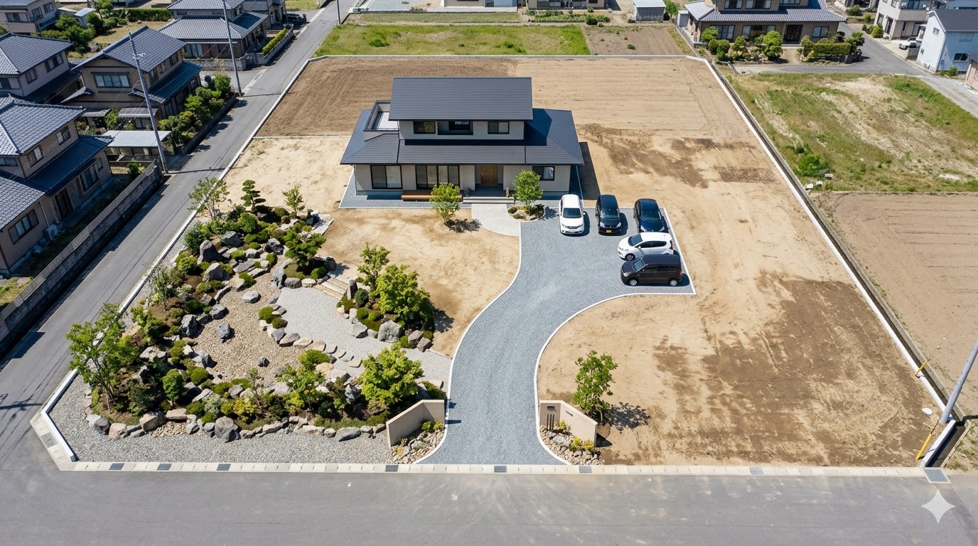 外構で200坪の広大な敷地を活かす！費用と雑草対策のコツ