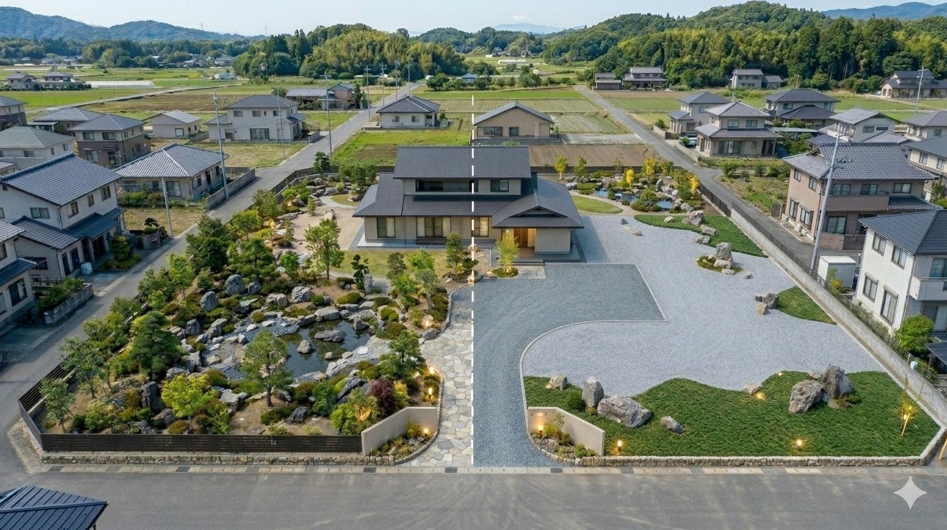 外構を200坪の規模で作る際の雑草対策と費用