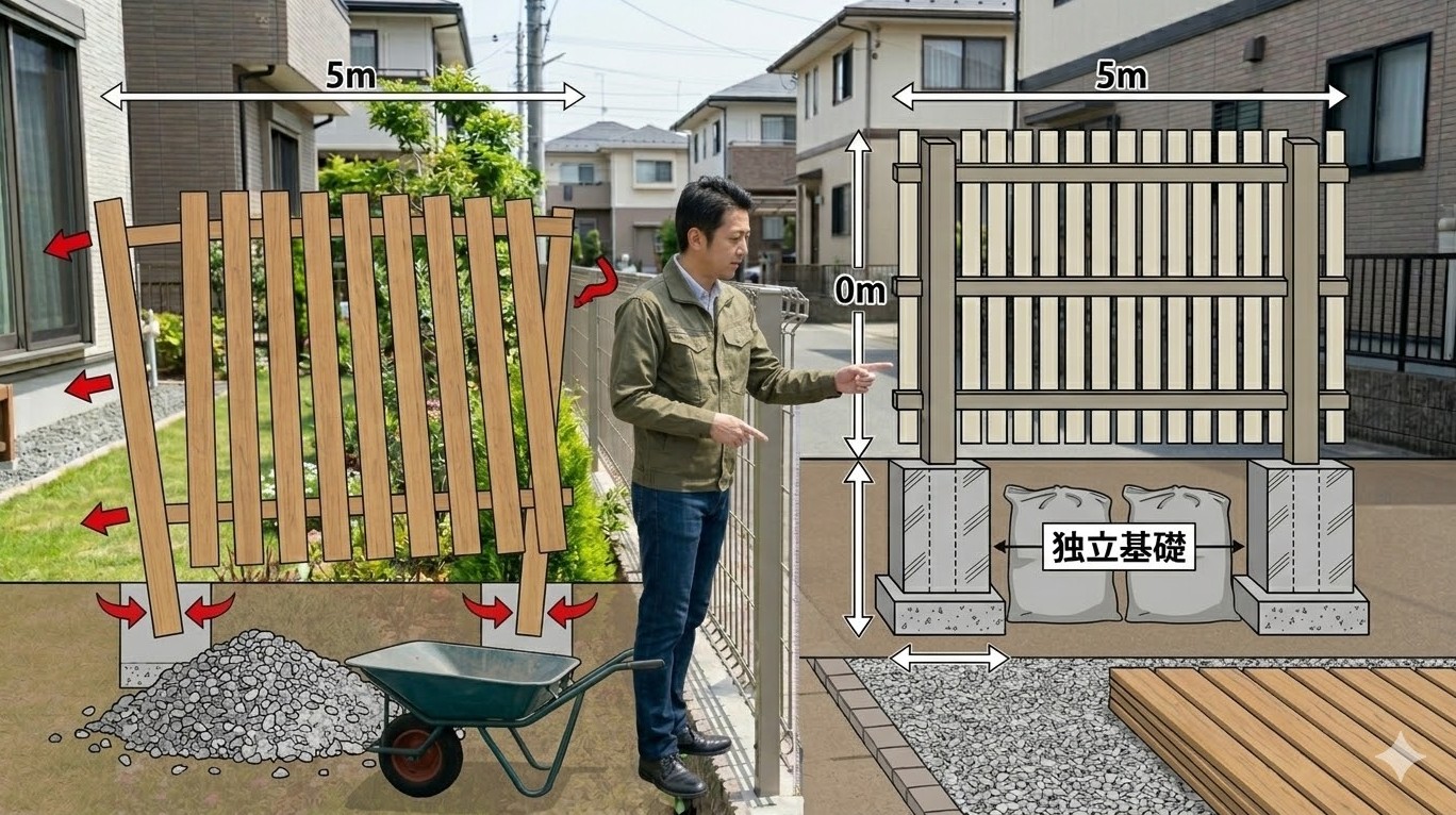 庭の5メートル（5m）を最適化する施工