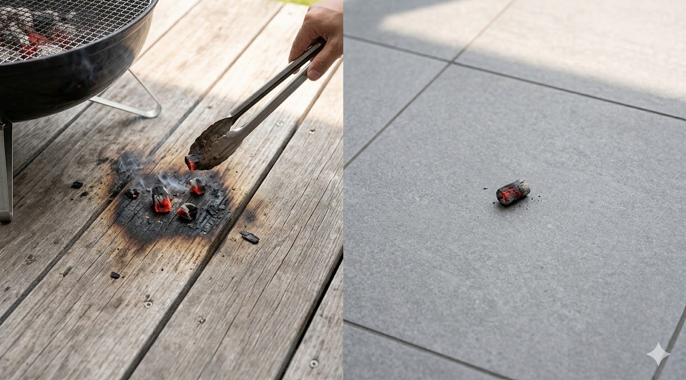 木材や人工木で後悔する火気リスク