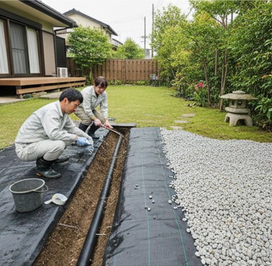 庭のぬかるみ対策に有効な被覆材と植物