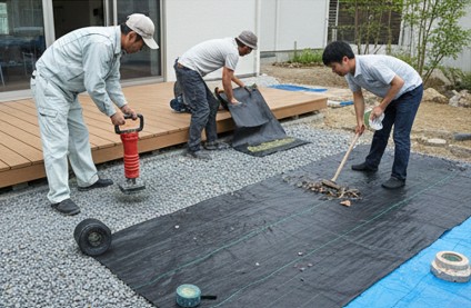 雑草を防ぐ防草シートの正しい敷き方