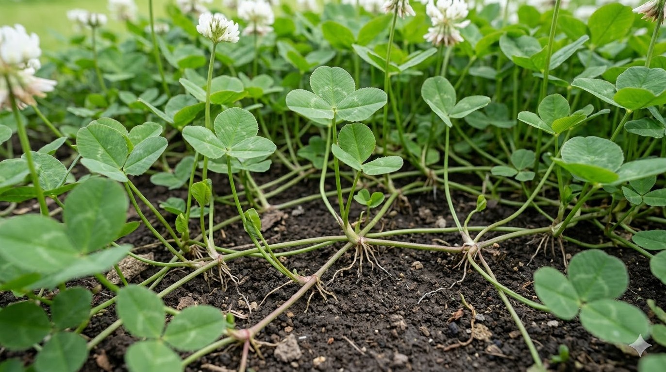 庭がクローバーだらけになる強靭な繁殖力