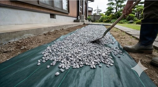 防草シートによるゼニゴケ再発防止策