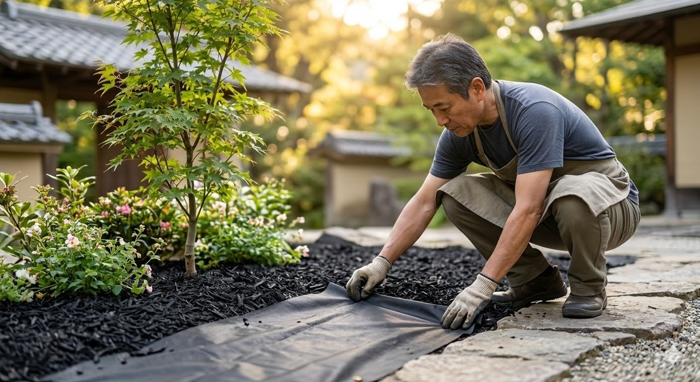 防草シートを併用した強固な雑草対策術