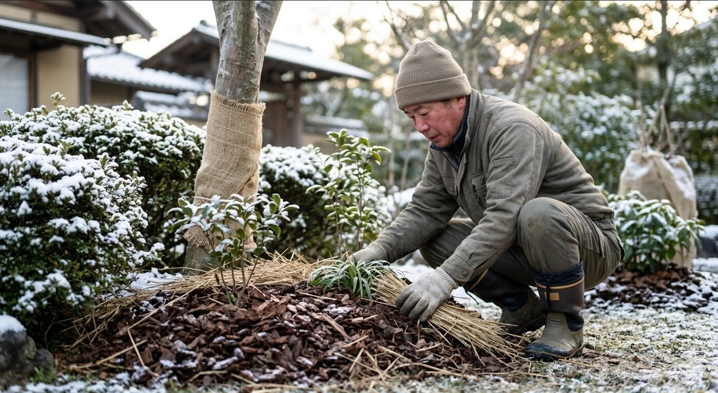 植物を寒さから守る冬場の確実な防寒対策