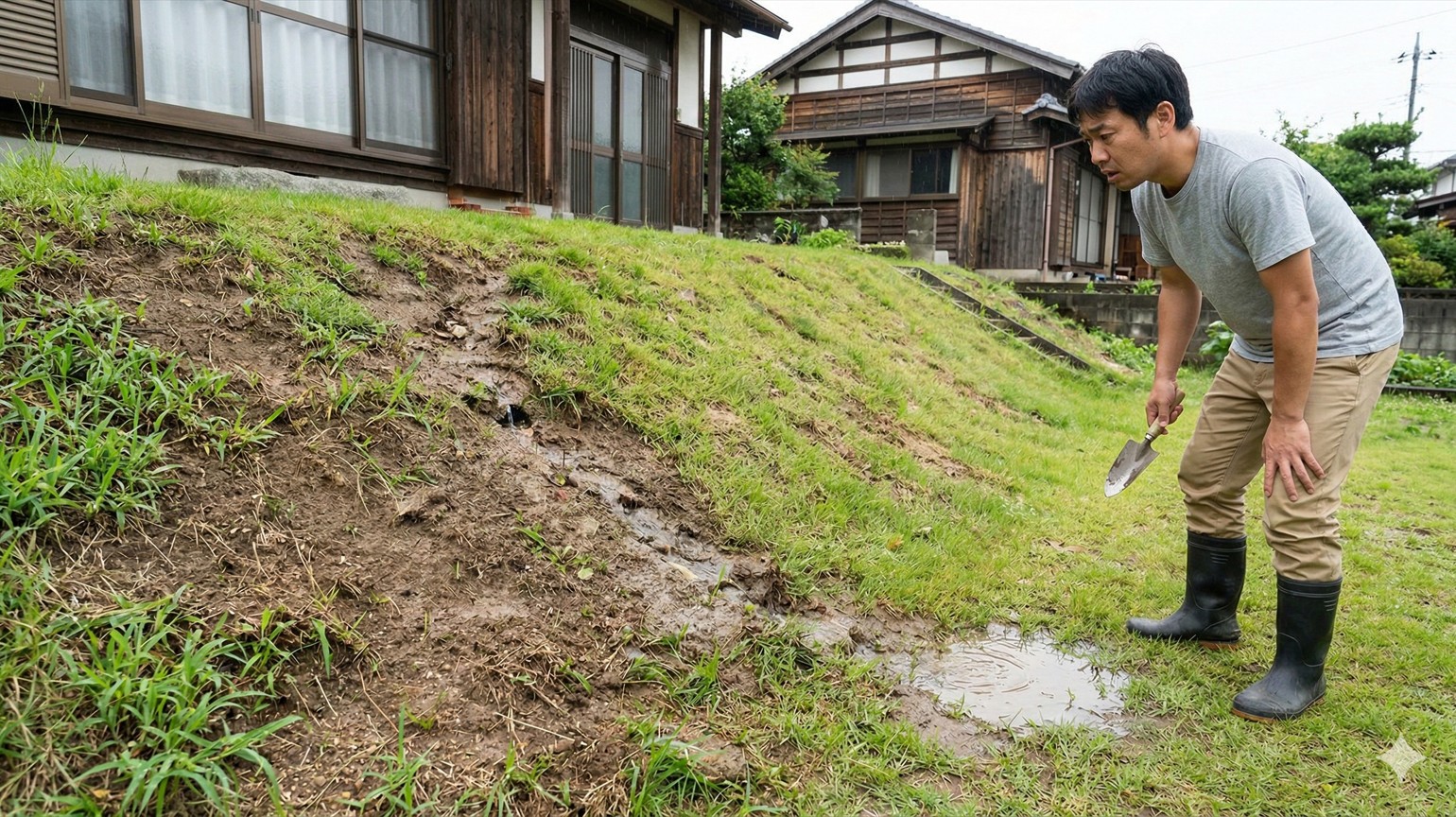 庭の傾斜が引き起こす問題と整地による対策
