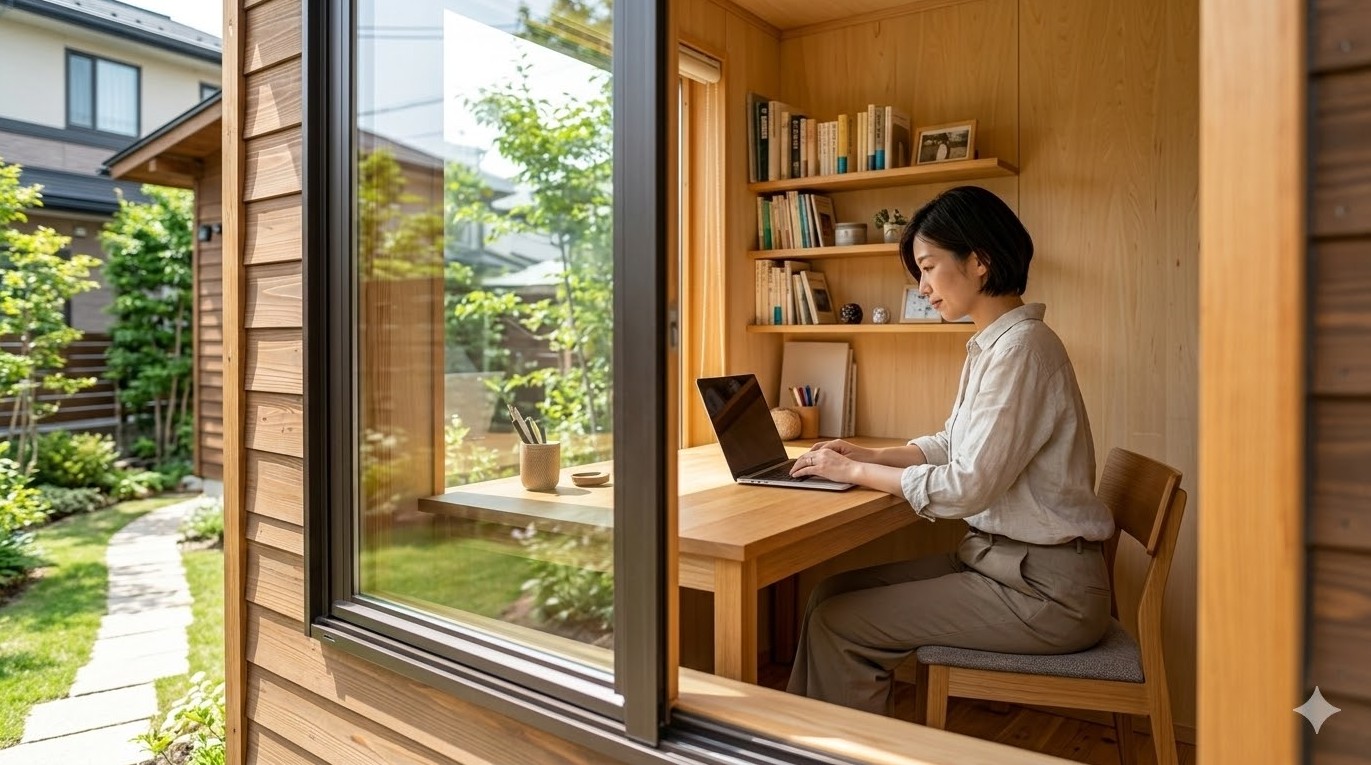 庭の小屋を書斎にするDIY完全ガイド!費用や注意点を解説
