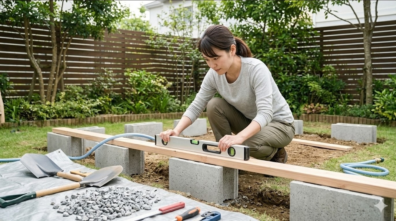 基礎工事の精度と必要な道具