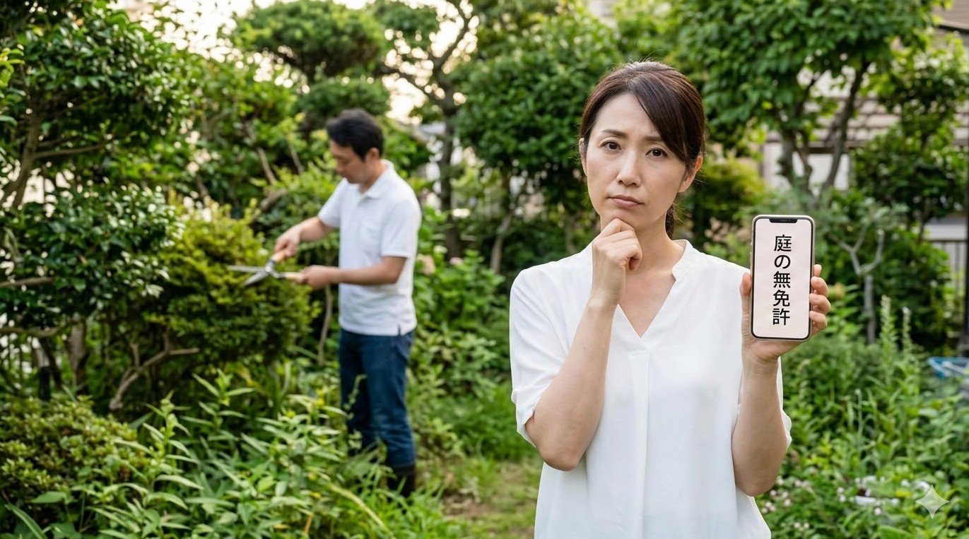 庭の無免許は違法？資格なし業者の適法範囲と発注リスク