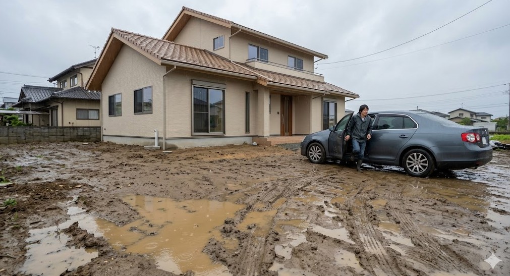 新築の外構が間に合わない！泥だらけを防ぐ応急処置と解決策