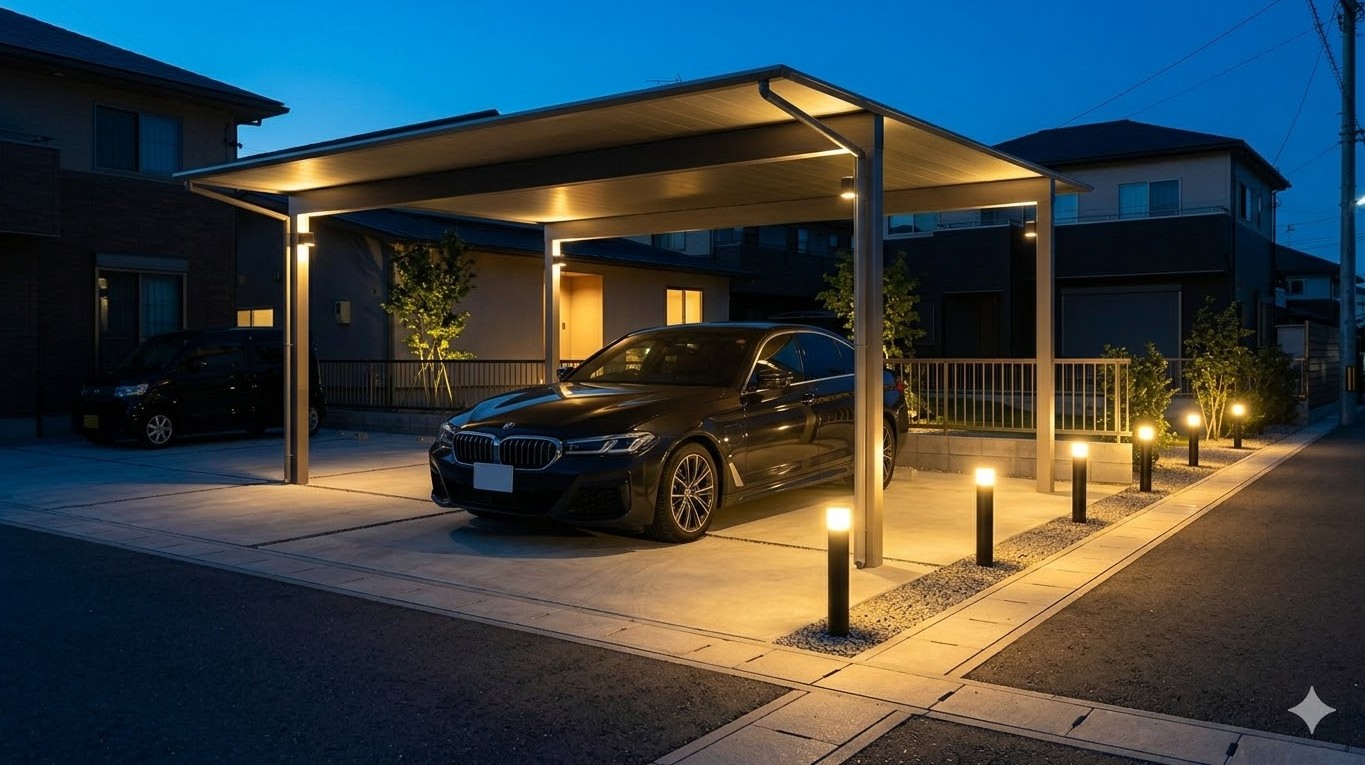 駐車場をおしゃれに演出するライト