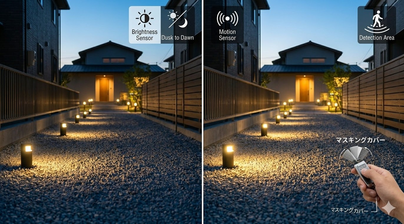 センサーライトで高める夜の防犯性