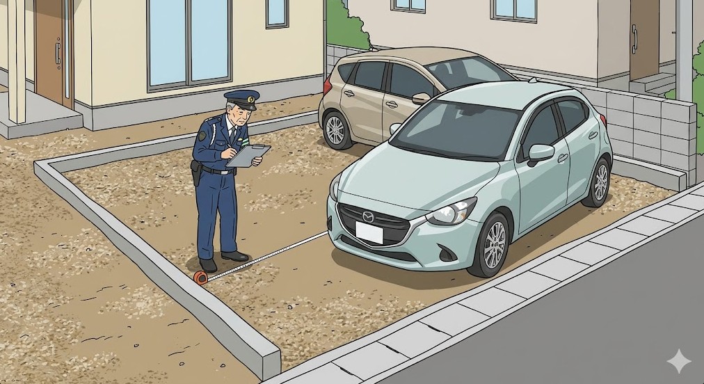 砂利や土のままの車庫証明取得