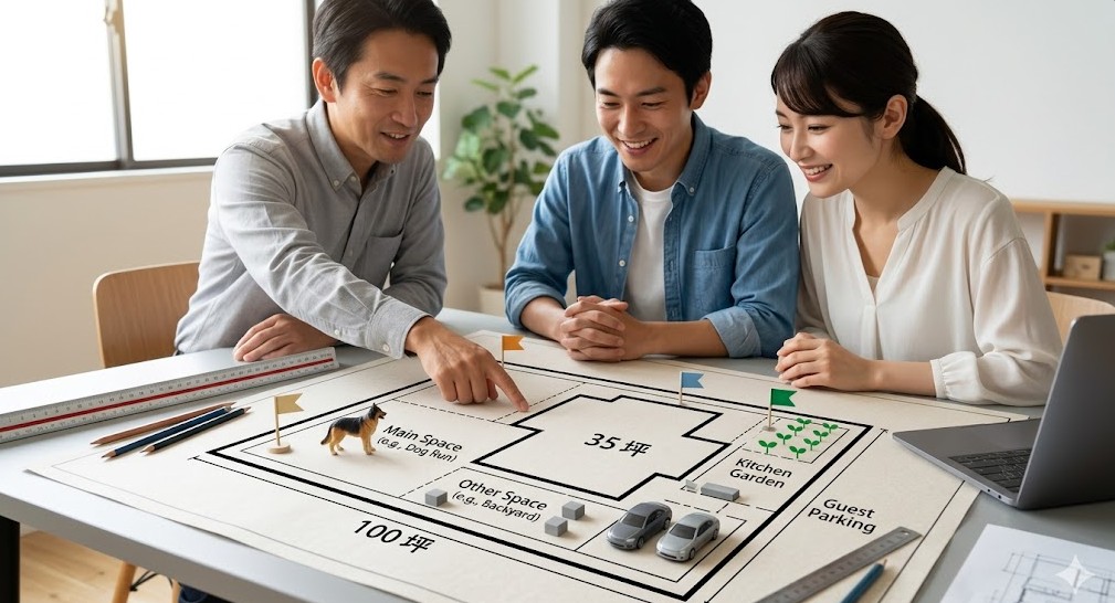 家族で楽しむ庭のゾーニング