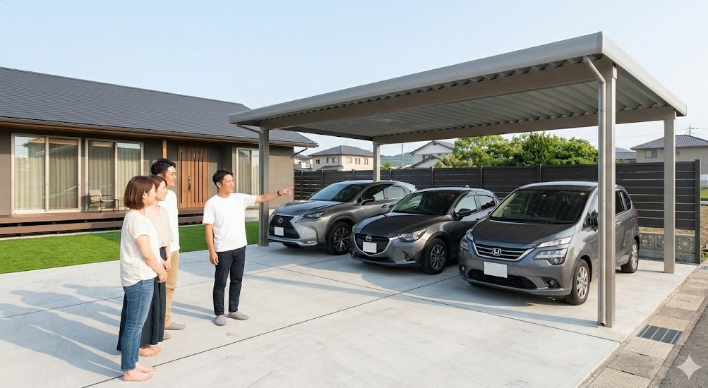 駐車場4台のレイアウトと費用