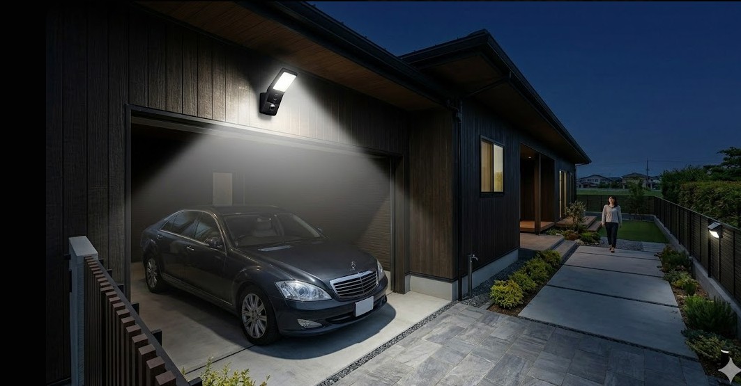 広い敷地のセンサーライト活用術