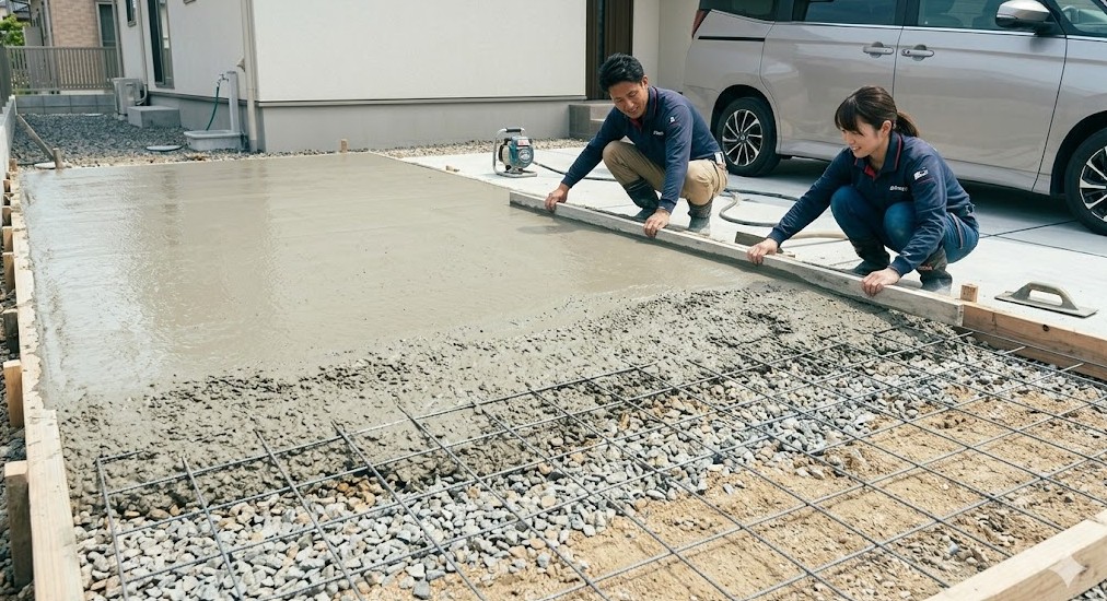 駐車場コンクリートの施工額