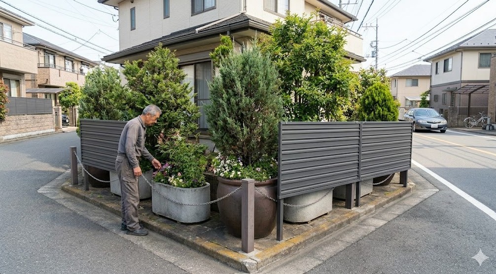 目隠しフェンスによるプライバシー保護